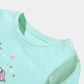Unicon Girls Light Green T-Shirts