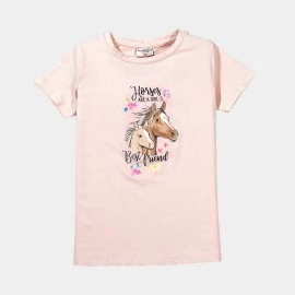 Best Friends Girls Pink T-Shirts