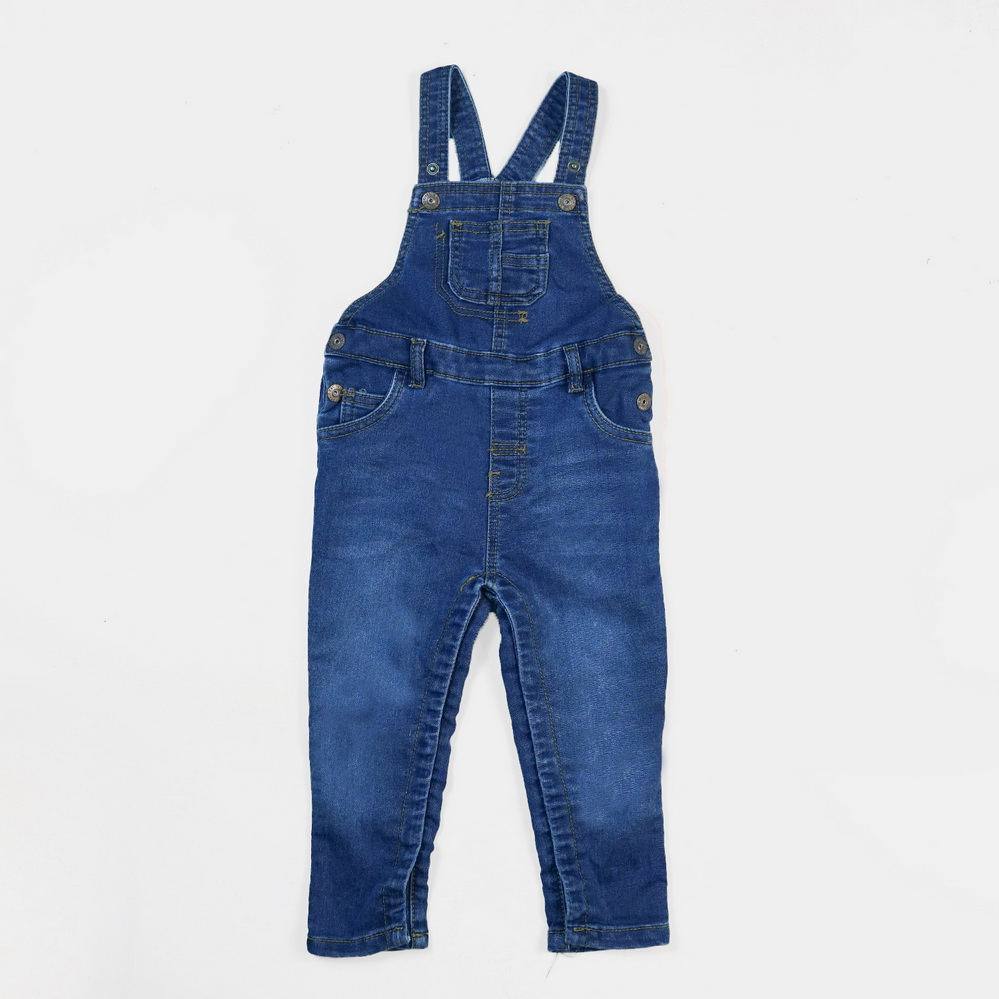 Infants-Girls-Blue-Denim-Dungarees-(IOB)