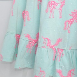 Flamingo Girls Light Green Frock and Dresses