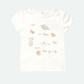 Happy Mice Infants Off White T-Shirts