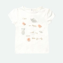 Happy Mice Infants Off White T-Shirts