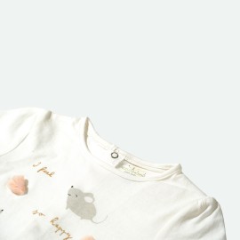 Happy Mice Infants Off White T-Shirts