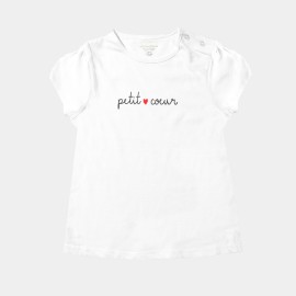 Petit Coeur Infants White T-Shirts