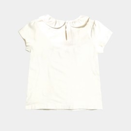 Ruffle Neckline Girls White Frock and Dresses