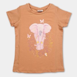 Elephant-Infants-Girls-Brown-T-Shirts