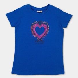 Heart-Infants-Girls-Blue-T-Shirts