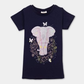 Elephant-Infants-Girls-Navy-Blue-T-Shirts