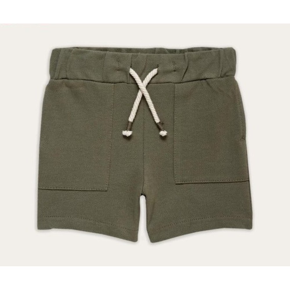 2-Pockets-Infants-Green-Shorts