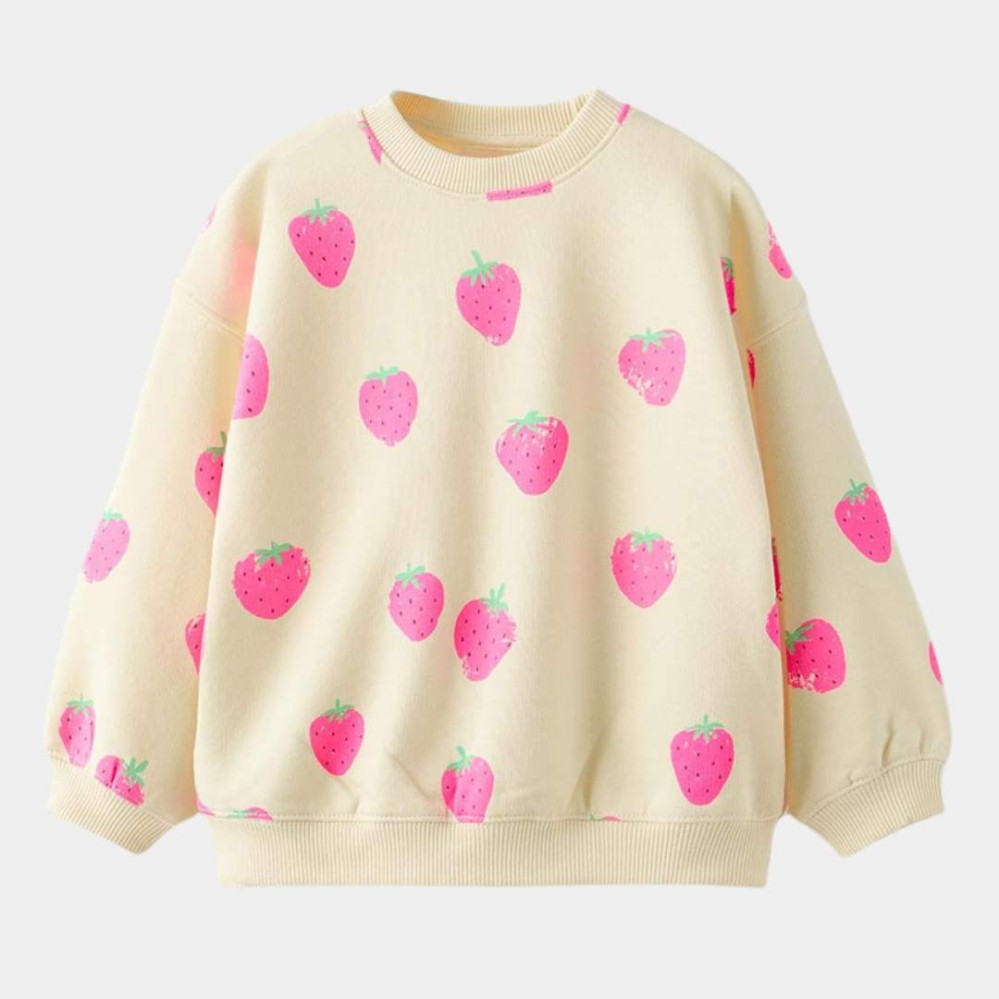 Strawberries_Girls_Off_White_Sweetshirts Strawberries_Girls_Off_White_Sweetshirts