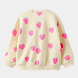 Strawberries_Girls_Off_White_Sweetshirts