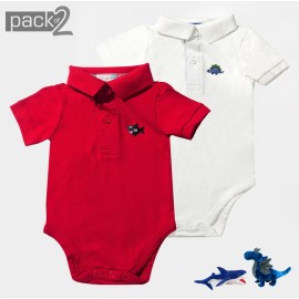 2Pice-Set-Infants-Red-and-White-Rompers