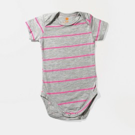 Infants-Gray-Purple-Lining-Rompers