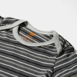 Infants-Black-White-Linning-Gray-Rompers