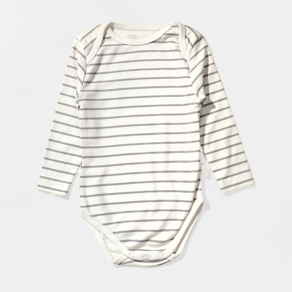 Infants-Off-White-Green-Lining-Rompers