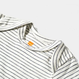 Infants-White-Blue-Lining-Rompers-Body-Suit