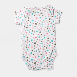 Infants-Multi-Star-White-Rompers