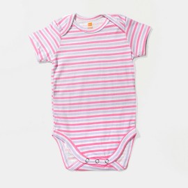 Infants-Pink-Gray-Lining-Rompers