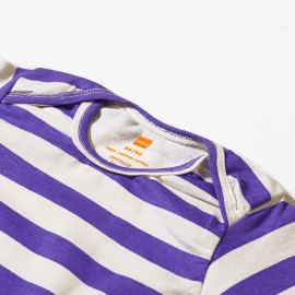 Infants-Purple-White-Lining-Rompers