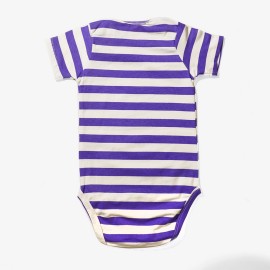 Infants-Purple-White-Lining-Rompers