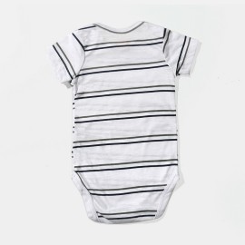 Infants-Gray-Black-Lining-Rompers