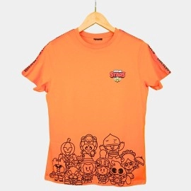 Brawl-Stars-Mens-Orange-T-Shirts