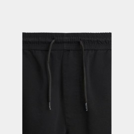 Jogger Fit  Mens Black Trousers
