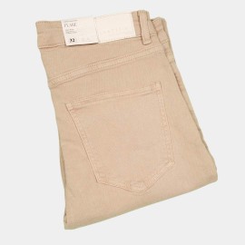 Flared-Womens-Jeans-Beige