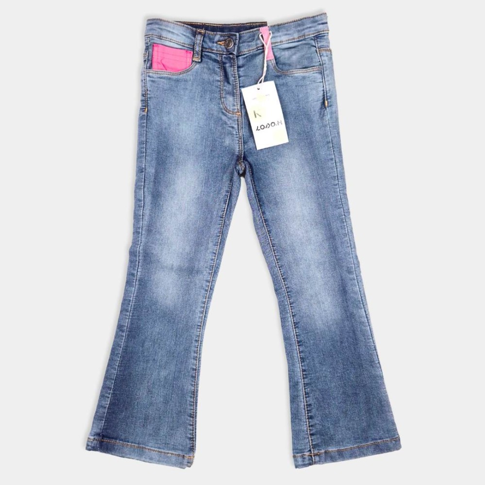 Girls-Sky-Blue-Pink-Jeans-Pants Girls-Sky-Blue-Pink-Jeans-Pants