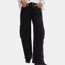 Cargo-Jeans-Womens-Black