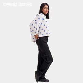 Cargo-Jeans-Womens-Black