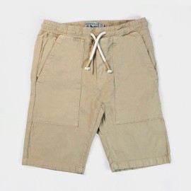 Flap Pockets Boys Light Brown Shorts