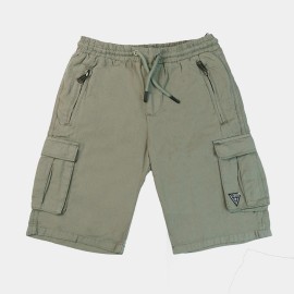 6 Pockets Boys Green Shorts