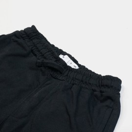 Straight Pockets Boys Black Shorts