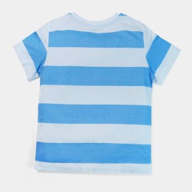 Cool Boys Blue & White Lining T-Shirts